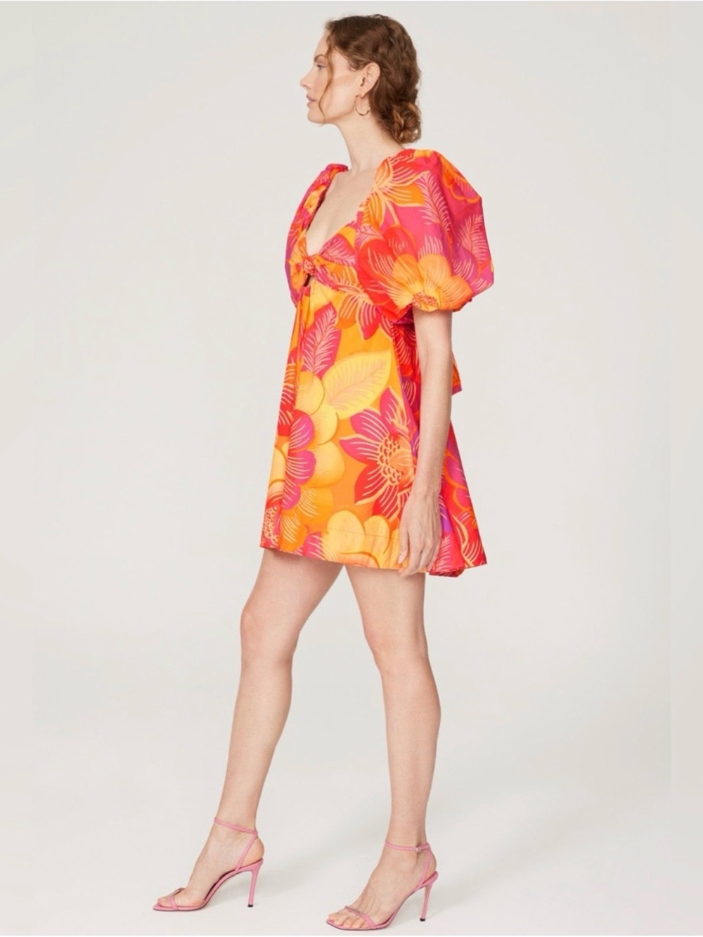 FARM RIO Summer Garden Dress Floral Rafiant Pink & Orange
sz m
Cotton - Picture 10 of 13